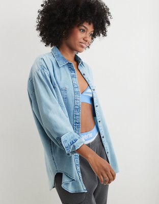 Женские рубашки Aerie Anytime Fave Shirt — фото 5