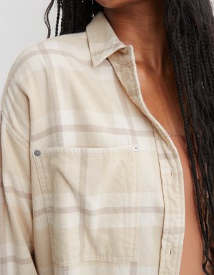 Aerie Anytime Fave Flannel Button Down Shirt