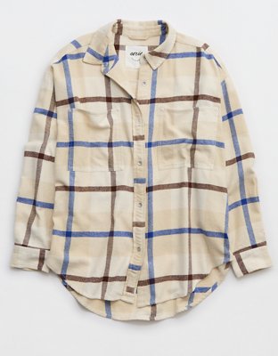 Aerie Anytime Fave Flannel Button Down Shirt