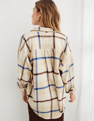 Aerie Anytime Fave Flannel Button Down Shirt