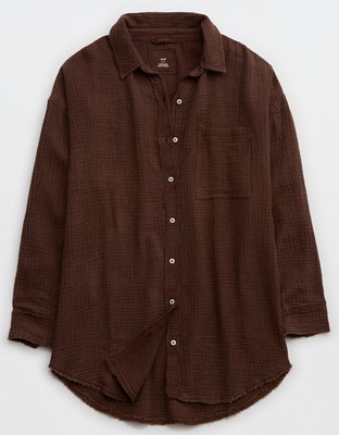 Aerie Gauzy Coverup Shirt