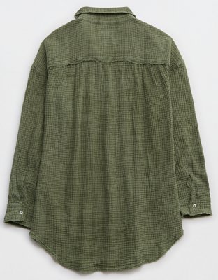 Aerie Gauzy Coverup Shirt