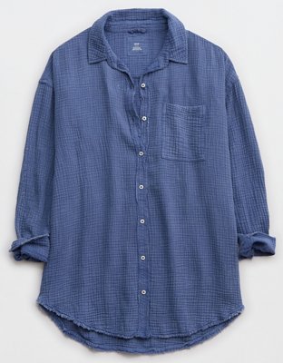 Aerie Gauzy Coverup Shirt