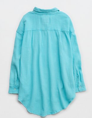 Aerie Gauzy Coverup Shirt