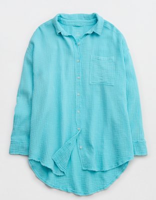 Aerie Gauzy Coverup Shirt