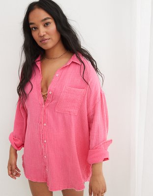 Aerie Pool-To-Party Cover Up Shirt