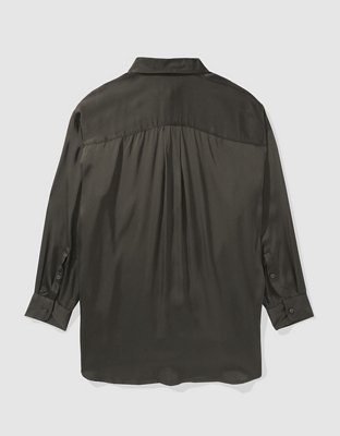 Aerie Satin Button Down Shirt