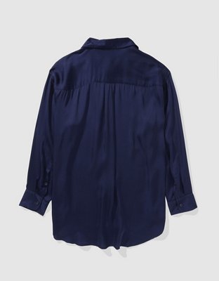 Aerie Satin Button Down Shirt