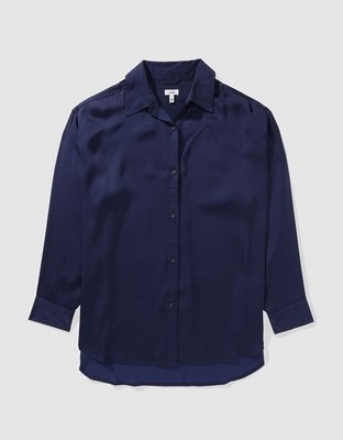 Aerie Satin Button Down Shirt