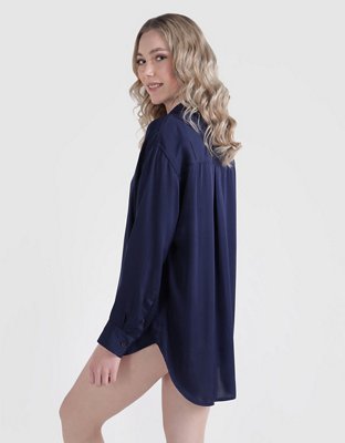 Aerie Satin Button Down Shirt