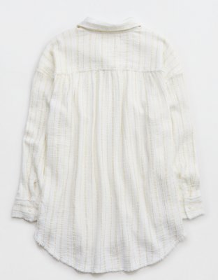 Aerie Gauzy Coverup Shirt