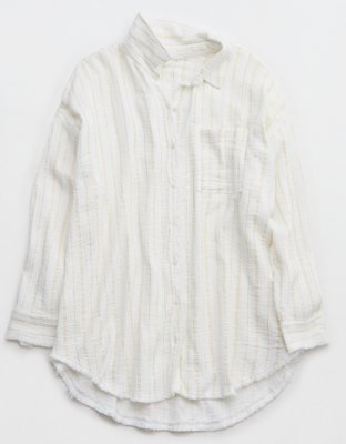 Aerie Gauzy Coverup Shirt