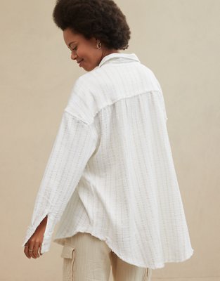 Aerie Gauzy Coverup Shirt