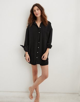 Aerie Gauzy Cover Up Shirt