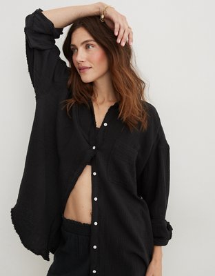 Aerie Gauzy Coverup Shirt