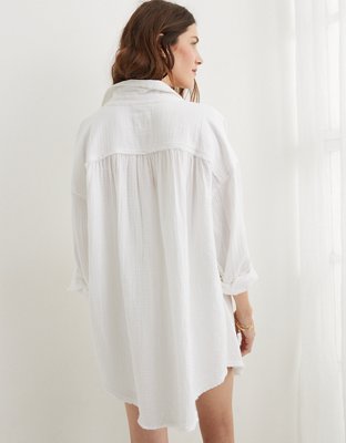 Aerie Gauzy Coverup Shirt
