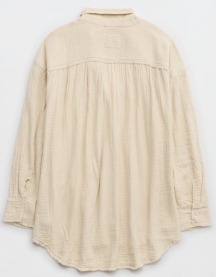 Aerie Gauzy Coverup Shirt