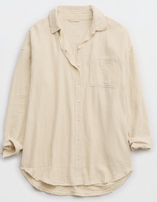 Aerie Gauzy Coverup Shirt