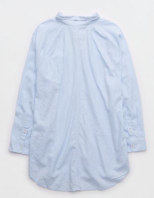 Aerie Linen Blend Coverup Shirt