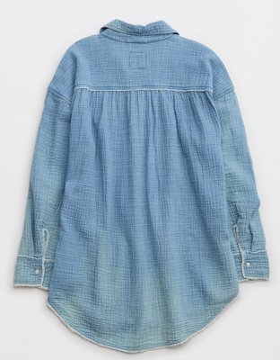 Aerie Gauzy Coverup Shirt