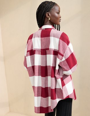 Aerie Anytime Fave Flannel Button Down Shirt | Aerie