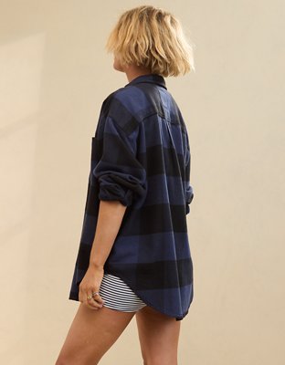 Aerie Anytime Fave Flannel Button Down Shirt