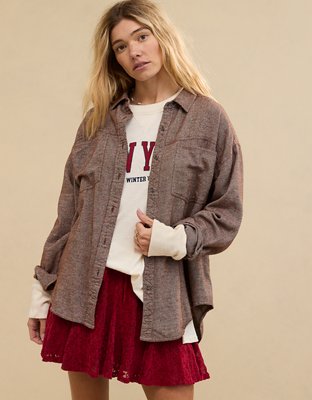 Aerie Anytime Fave Twill Shirt