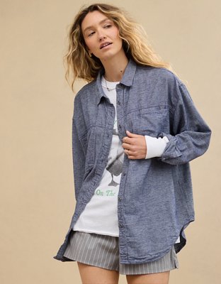 Aerie Anytime Fave Twill Shirt