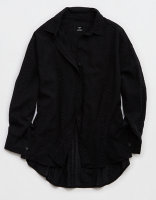 Aerie Seersucker Coverup Shirt