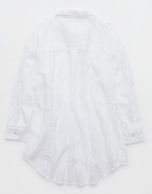 Aerie Seersucker Coverup Shirt