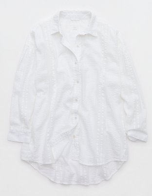 Aerie Seersucker Coverup Shirt