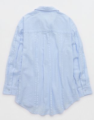 Aerie Seersucker Coverup Shirt