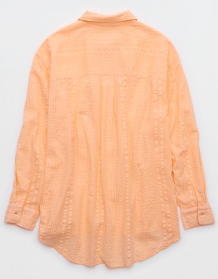 Aerie Seersucker Coverup Shirt