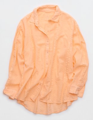 Aerie Seersucker Coverup Shirt