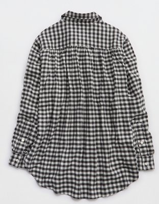 Aerie Anytime Fave Flannel Button Down Shirt