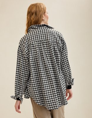 Aerie Anytime Fave Flannel Button Down Shirt