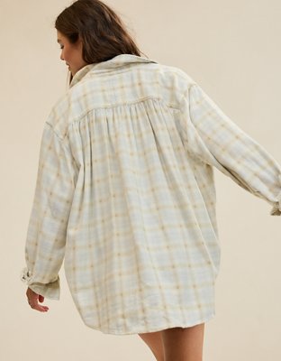 Aerie Anytime Fave Flannel Button Down Shirt