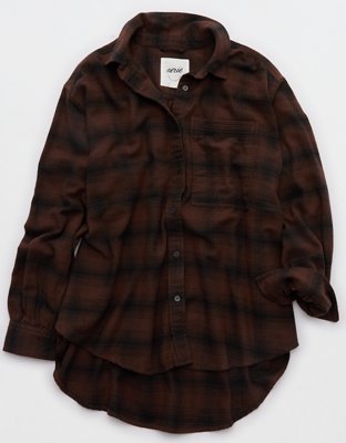 Aerie Anytime Fave Flannel Button Down Shirt