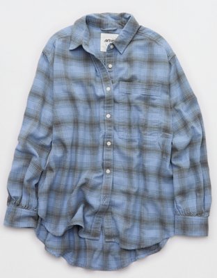 Aerie Anytime Fave Flannel Button Down Shirt