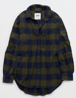 Aerie Anytime Fave Flannel Button Down Shirt