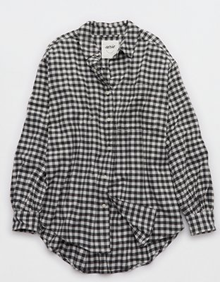 Aerie MagnaReady Adaptive Anytime Fave Flannel Shirt
