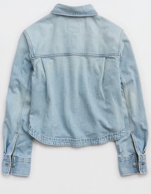 Aerie Cropped Buttondown Shirt