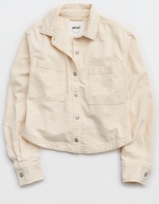 Aerie Cropped Buttondown Shirt
