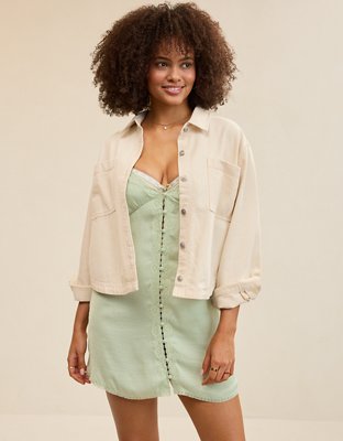 Aerie Cropped Buttondown Shirt