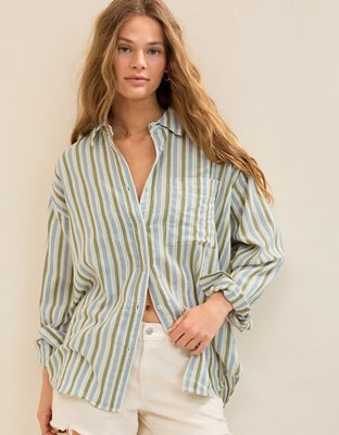 Aerie Day-Off Cover Up Shirt from American Eagle - $38.46