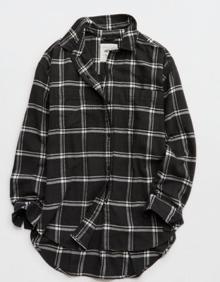 Aerie Anytime Fave Flannel Oversized Shirt