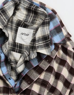 Aerie Anytime Fave Flannel Button Down Shirt