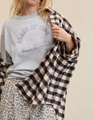 Aerie Anytime Fave Flannel Button Down Shirt