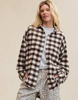 Aerie Anytime Fave Flannel Button Down Shirt