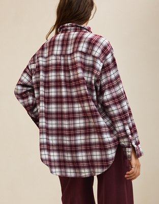 Aerie Anytime Fave Flannel Button Down Shirt